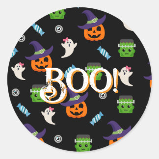 BOO GELUKKIGE POMPOEN HALLOWEEN STICKER
