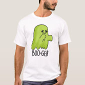 Boo-ger Funny Halloween Booger Ghost Pun T-shirt (Voorkant)