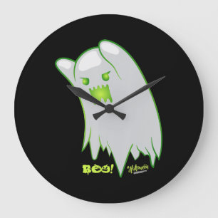 Boo Ghost Bats Spider Creepy Halloween Grote Klok