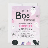 Boo Ghost Eerste Verjaardag Kaart (Voorkant)