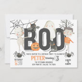 Boo Ghost Halloween Anniversaire Fête Invitation (Devant)