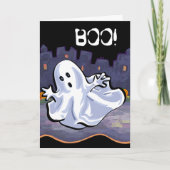 BOO! Ghost Halloween Kaart (Voorkant)