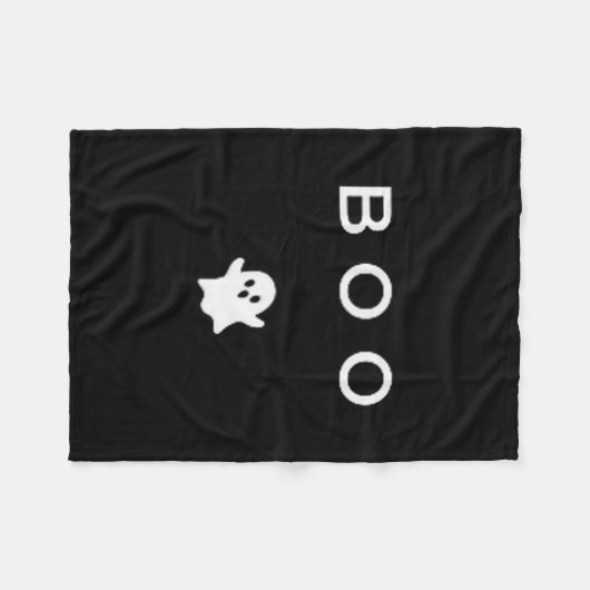 Boo Ghost Halloween Subtle Minimal Fall Funny Tric Fleece Deken (Voorkant (Horizontaal))