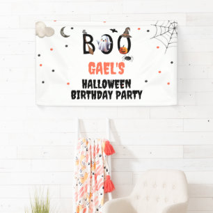 Boo Ghost Halloween Verjaardagsfeest Welkom Banner
