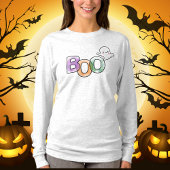 Boo Ghost Lange Mouw Herfst Halloween Tshirt