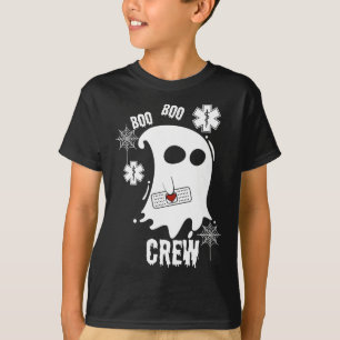 Boo Ghost Paramedic Crew Costume Cute Easy Halowe T-shirt