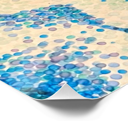 Boo. Ghost Pointillism Halloween Print Perfect Poster (Hoek)