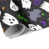 Boo Ghosts Halloween inpakpapier (Rol Hoek)
