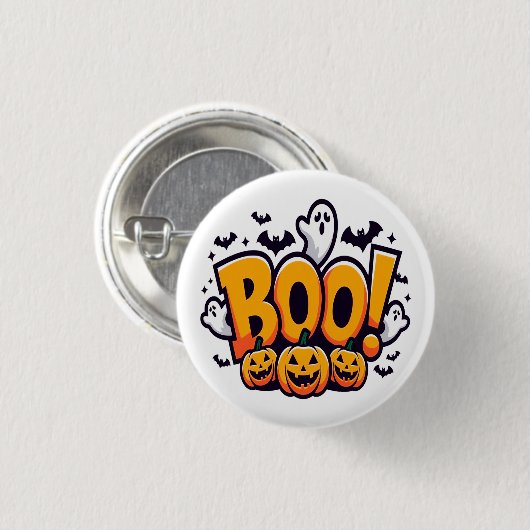 Boo ghosts halloween ronde button 3,2 cm (Voorkant /achterkant)