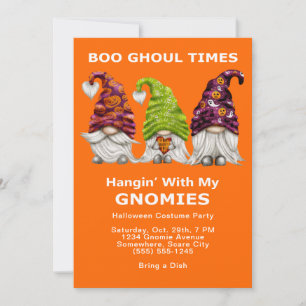 Boo Ghoul Times hanging with My Gnomies Invitation Feestdagenkaart