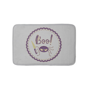 Boo grappig Halloween spin karakter mes hand Badmat