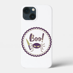 Boo grappig Halloween spin karakter mes hand iPhone 13 Mini Hoesje