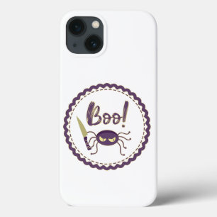 Boo grappig Halloween spin karakter mes hand iPhone 13 Hoesje