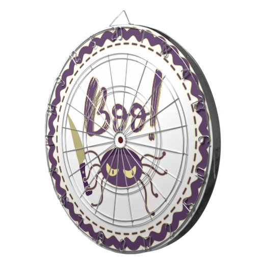 Boo grappig Halloween spin karakter mes hand Dartbord (Voorkant Rechts)