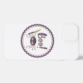 Boo grappig Halloween spin karakter mes hand iPhone Hoesje (Achterkant horizontaal)