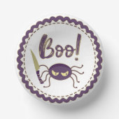 Boo grappig Halloween spin karakter mes hand Papieren Kommen (Voorkant)
