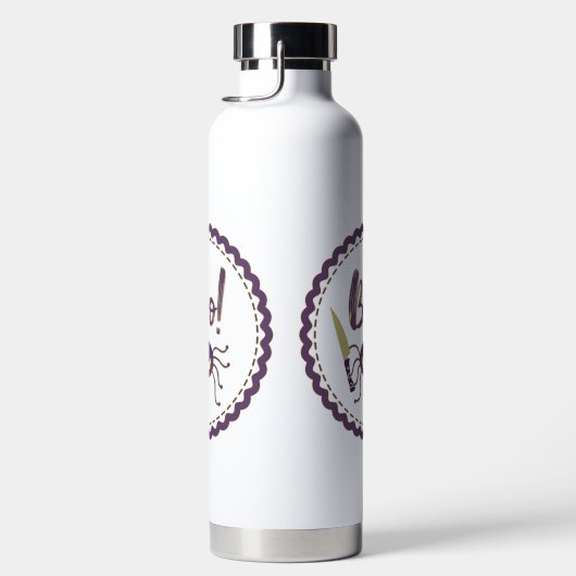 Boo grappig Halloween spin karakter mes hand Waterfles (Rechts)