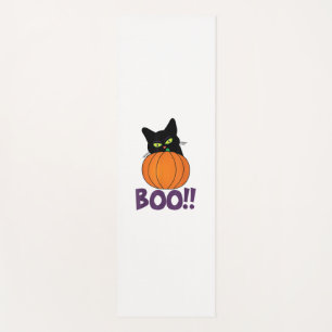 Boo Grappige Jolly Kat Peeking Pumpkin Halloween d Yogamat