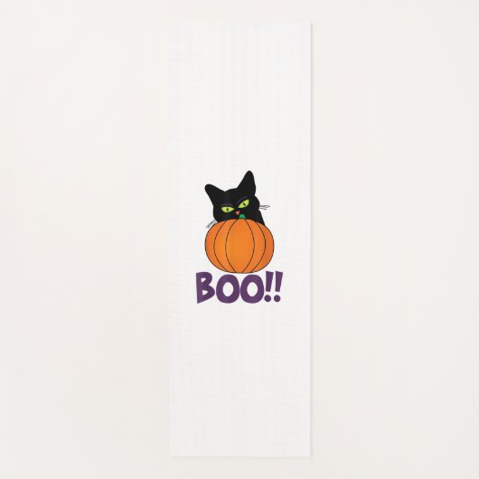 Boo Grappige Jolly Kat Peeking Pumpkin Halloween d Yogamat (Voorkant)