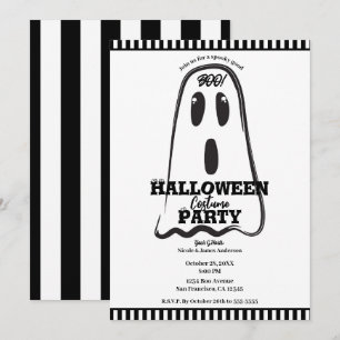BOO! Griezige Cute Geest Halloween Kostuum Feest Kaart