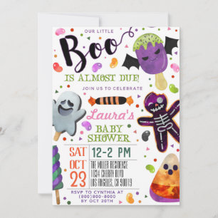 Boo Halloween Baby shower Invitation