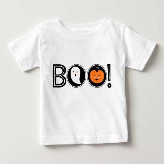 Boo. Halloween Baby T-Shirt (Voorkant)