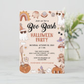 Boo Halloween Bash Party uitnodiging (Staand voorkant)