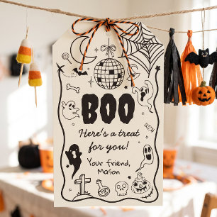 Boo Halloween-feest Spookachtig Spooktaculair Groo Cadeaulabel