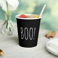 Boo. Halloween feestje. Zwart-wit, eenvoudig schat