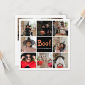 Boo Halloween-foto kaart (Voorkant / Achterkant in situ)