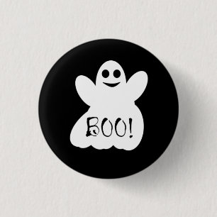 Boo. Halloween Ghost Button Badge