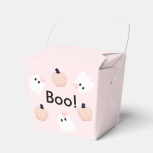 Boo Halloween Ghost Girl en Pumpkin Cute Pink Bedankdoosjes