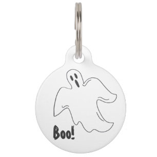 Boo Halloween Ghost Print Trick or treat Kostuum Huisdierpenning