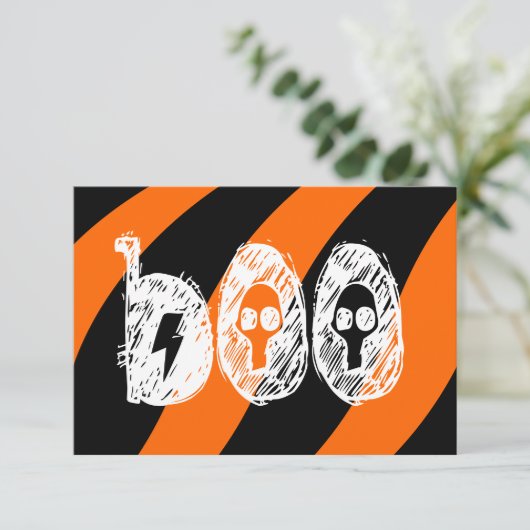 "boo" Halloween invitations tricks Invitations du (Debout devant)