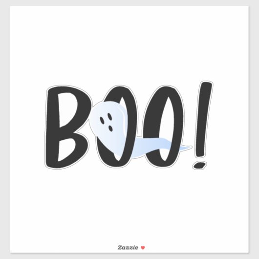 Boo. Halloween Iridescent Ghost Sticker (Vel)