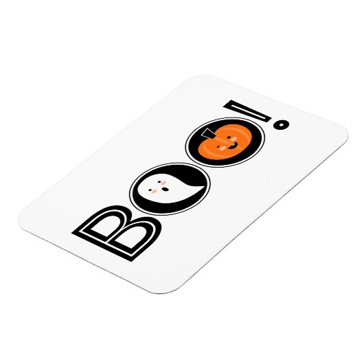 Boo. Halloween Magnet Magneet (Linkerzijde)