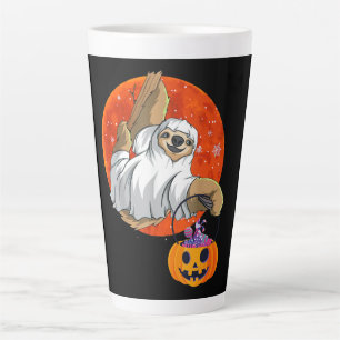 Boo Halloween met luie heks Pet en spin Latte Mok