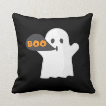 Boo Halloween oranje en wit 
