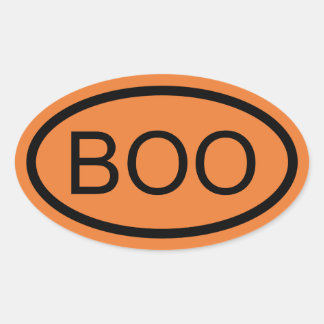Boo Halloween ovale sticker