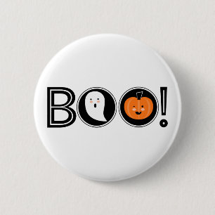 Boo. Halloween Pinback Button