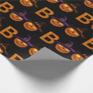 Boo Halloween Pumpkin Illustratie Cadeaupapier