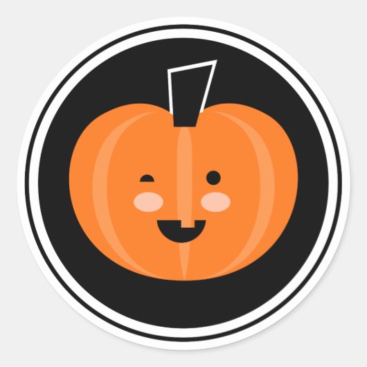 Boo. Halloween Pumpkin Sticker (Voorkant)