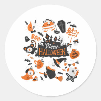 Boo Halloween Ronde Sticker