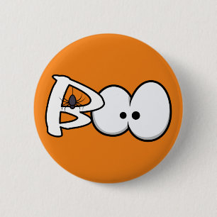 Boo Halloween Spider & Eyes Ronde Button 5,7 Cm