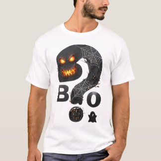 Boo Halloween Spinnenweb Glyph T-shirt
