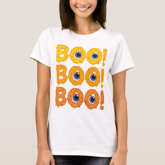 BOO, HALLOWEEN. T-SHIRT (Voorkant)