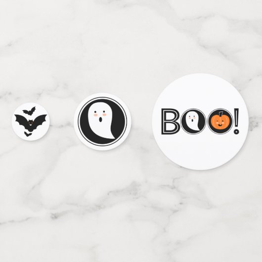 Boo. Halloween Table Confetti (Voorkanten)