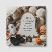 Boo Halloween thema leuke baby boek keepsake (Voorkant)