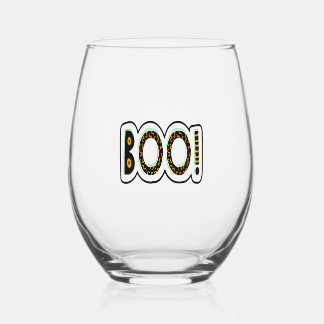 BOO Halloween Wijnglas Zonder Voet
