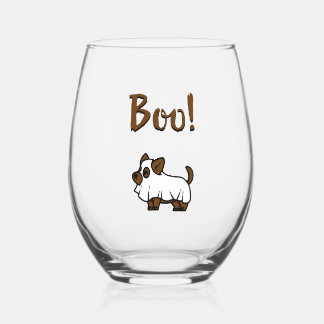 Boo Halloween Wijnglas Zonder Voet